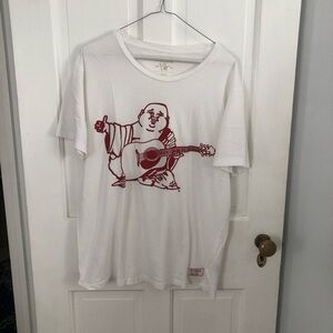 True Religion White T-Shirt with Red Graphic